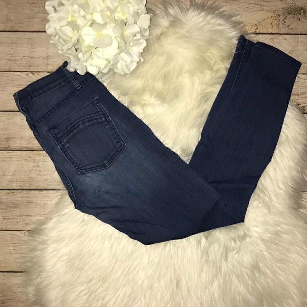 Free People Hi Rise Skinny Denim Jeans Dark sz 24